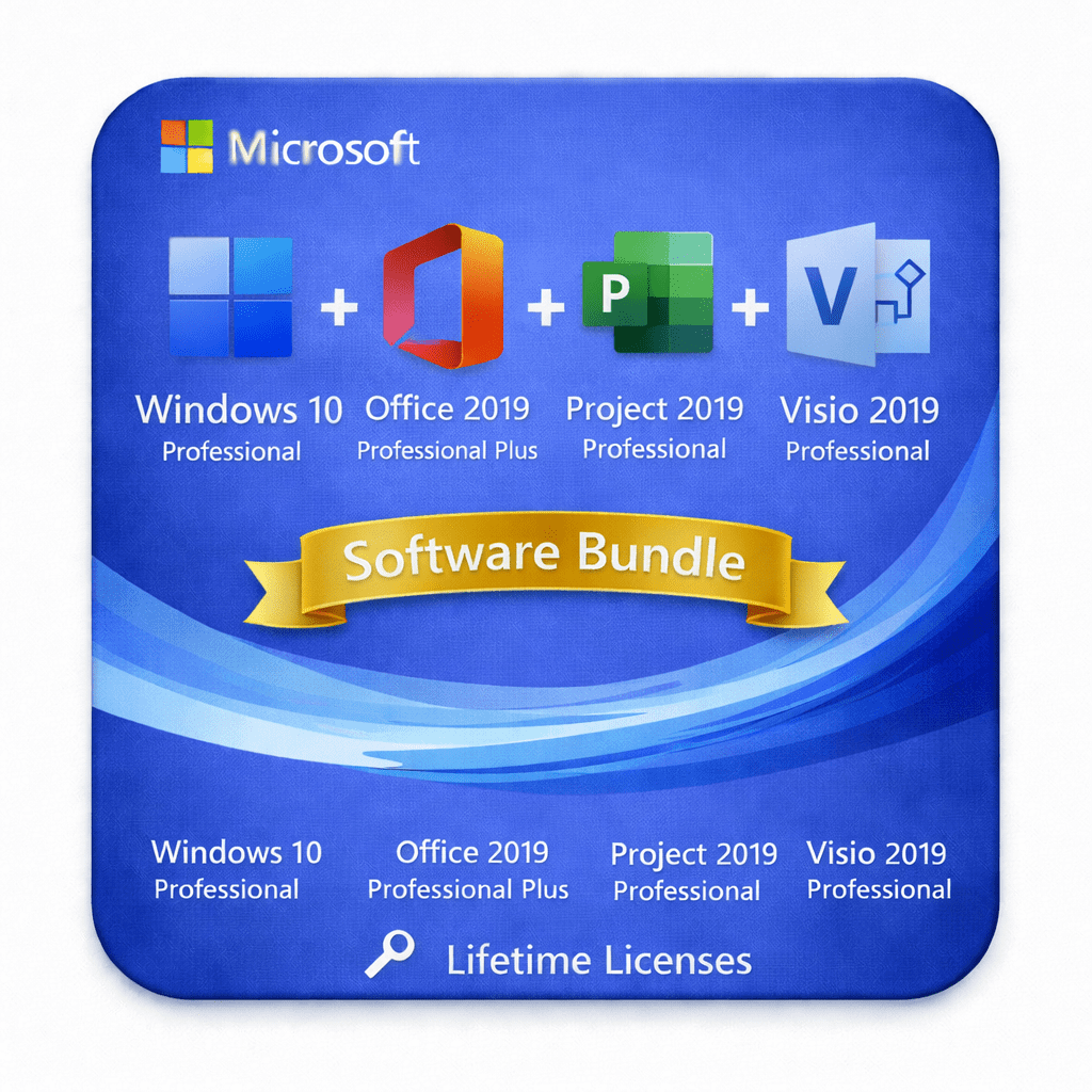 Windows 10 Professional Office 2019 Project 2019 Visio 2019 Bundle