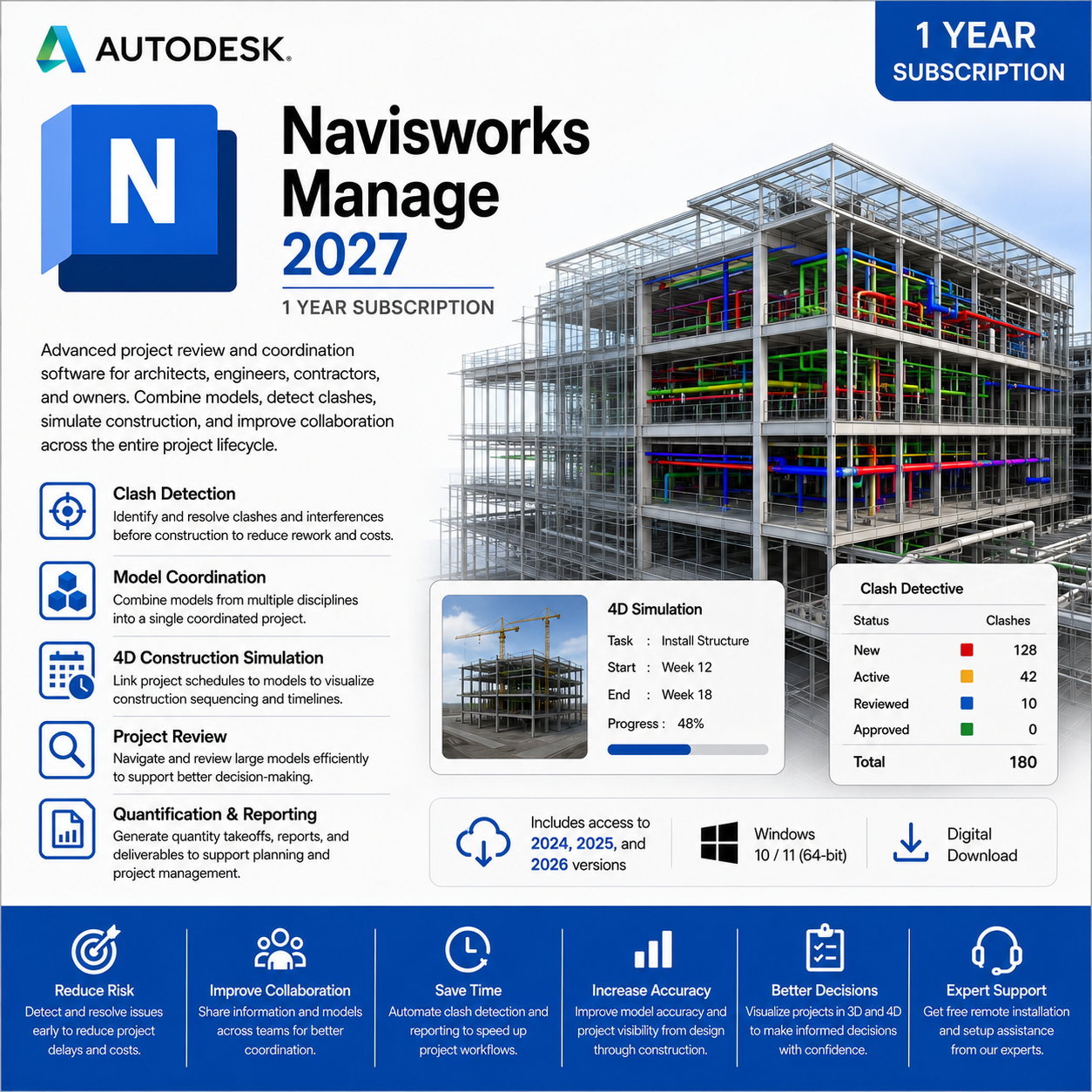 ChatGPT Image Jun 15, 2026, 02_52_16 PM Navisworks Manage 2027 - 1 Year Subscription - Image 1